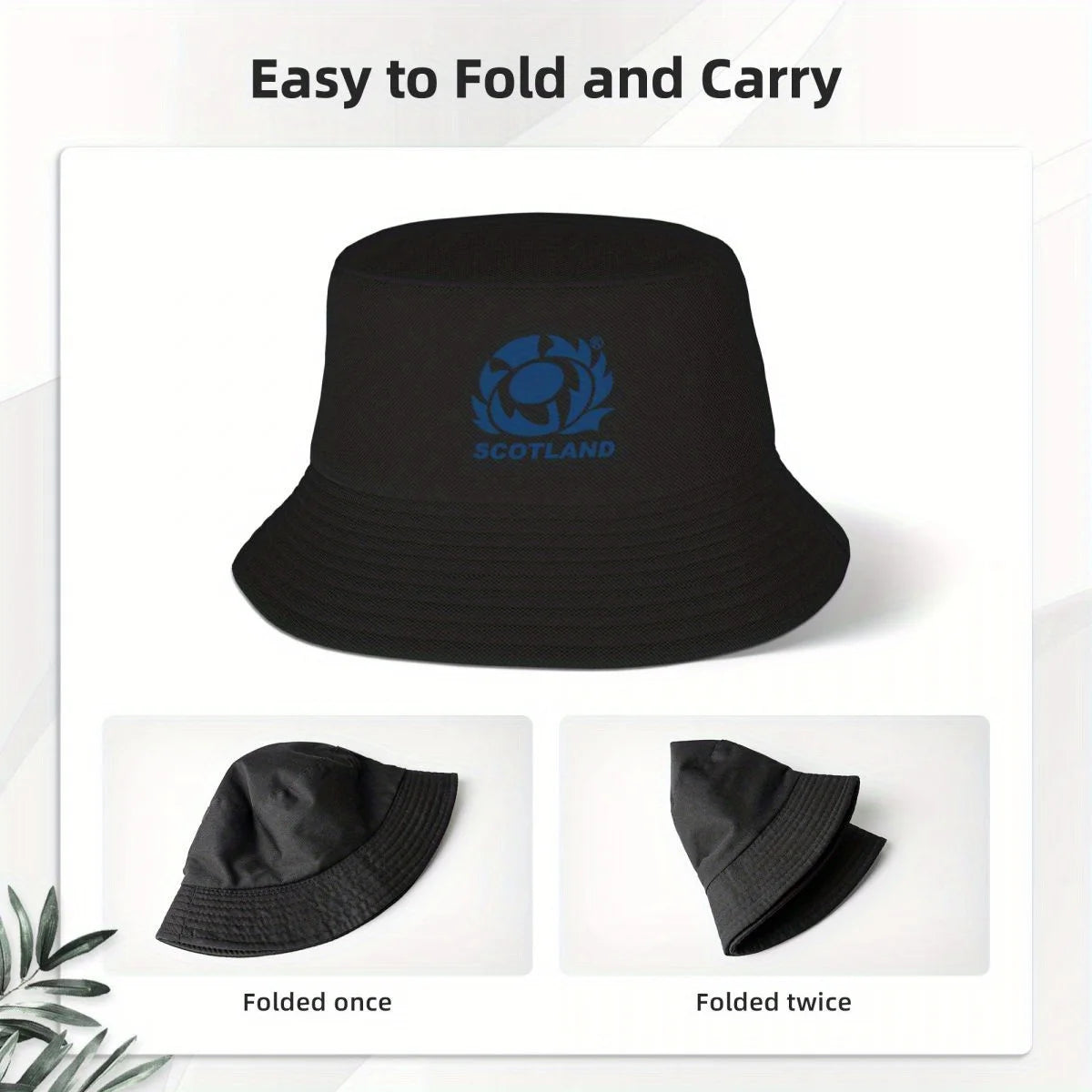 New Scotland Rugby Team Rugby Logo Bucket Hat Black