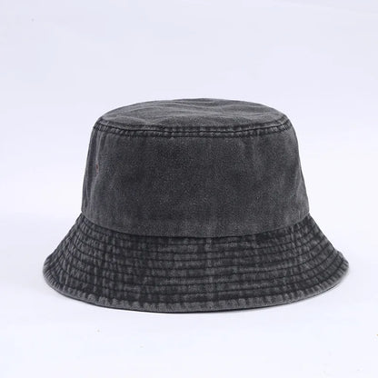 Bucket Hat Washed Denim Cap Men Panama Hats