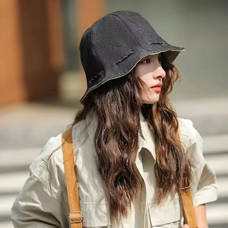Reversible Double-Sided Summer Sun Protection Bucket Hat