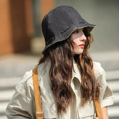 Reversible Double-Sided Summer Sun Protection Bucket Hat