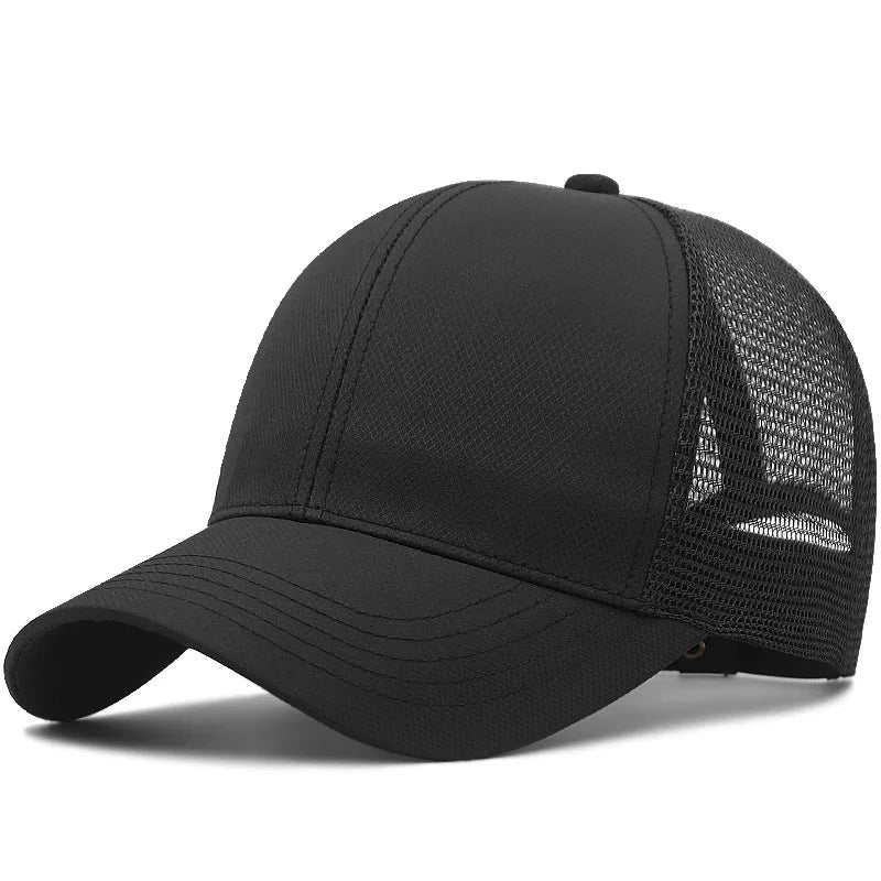 Unisex Quick Dry Big Head Mesh Baseball Cap Size 56-65cm