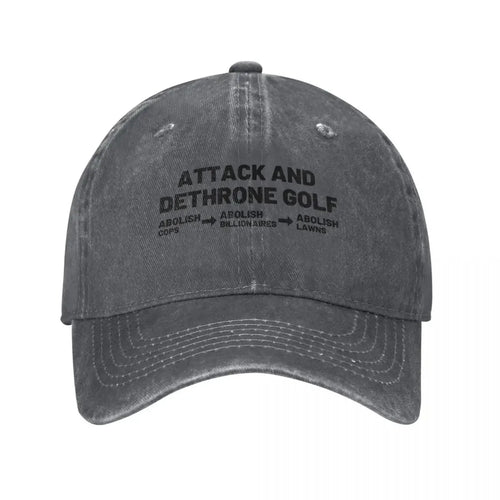 Attack And Dethrone Golf Baseball Cap