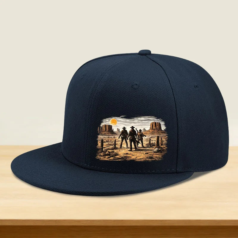 Western Cowboy Wilderness Sunset Hip Hop Snapback Cap