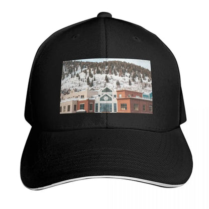 Park City Utah Old Town Winter Mountains Baseball Cap