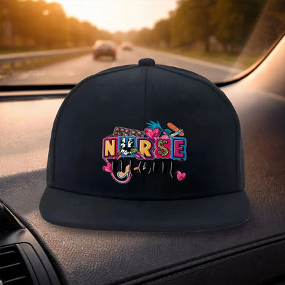 Nurse Mom Print Snapback Cap Hat