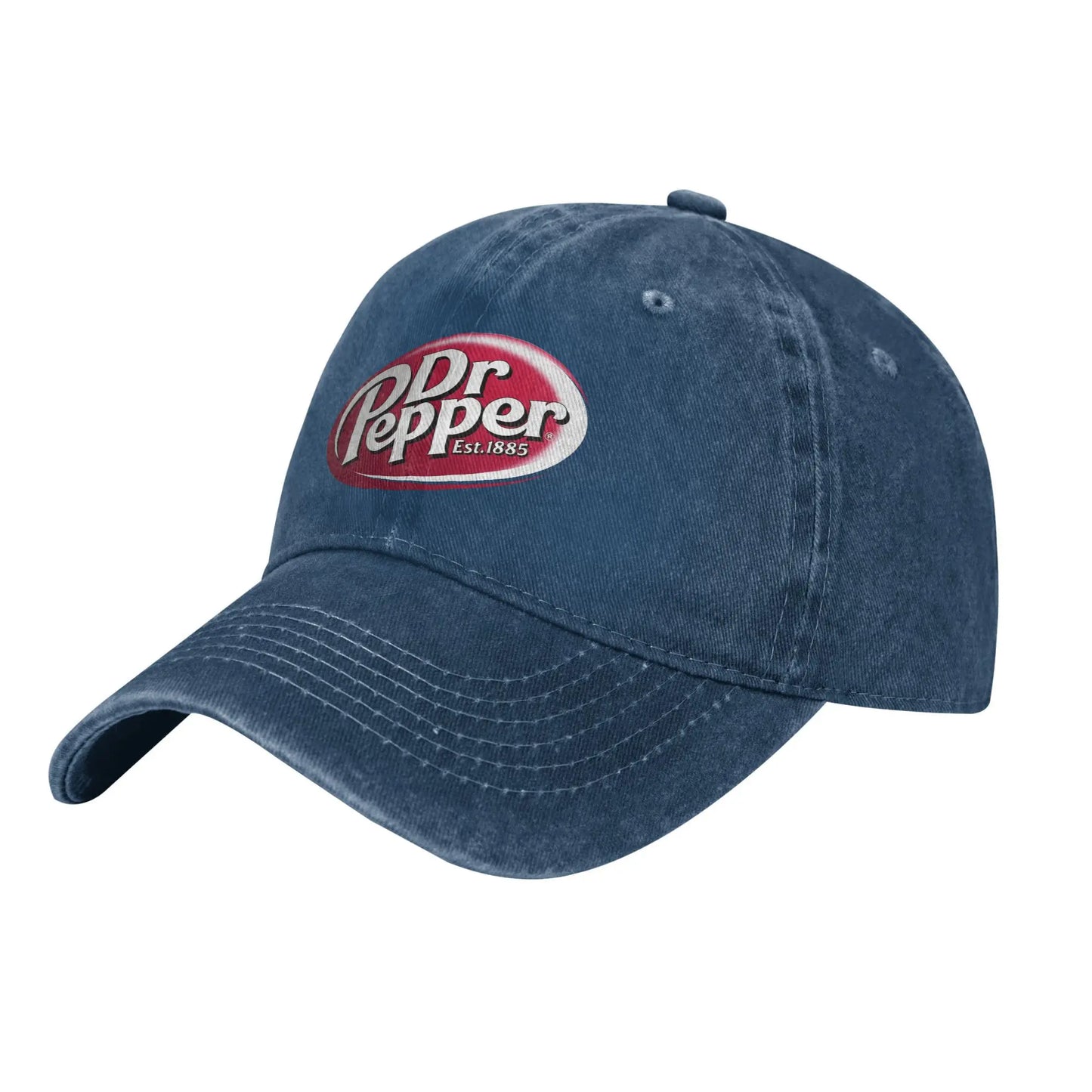Dr Pepper Letter Baseball Cap Casual Distressed Washed Drink Snapback Hat For Men Women Outdoor Summer Adjustable Hats Cap