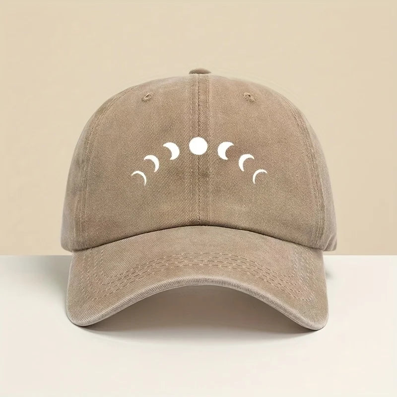 Moon Phase Retro Washed Baseball Cap