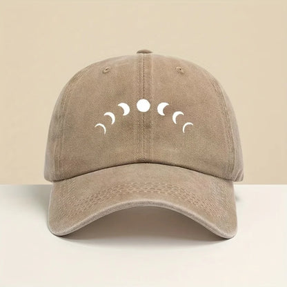 Moon Phase Retro Washed Baseball Cap