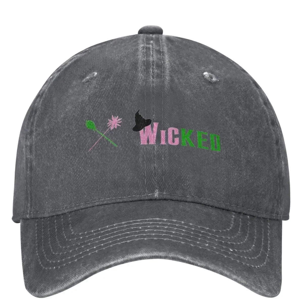 Vintage Frog Cartoon Distressed Denim Baseball Cap