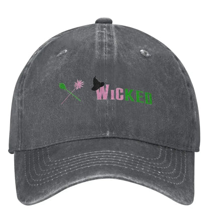 Vintage Frog Cartoon Distressed Denim Baseball Cap