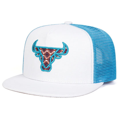 Ox Head Embroidery Casual Snapback Cap