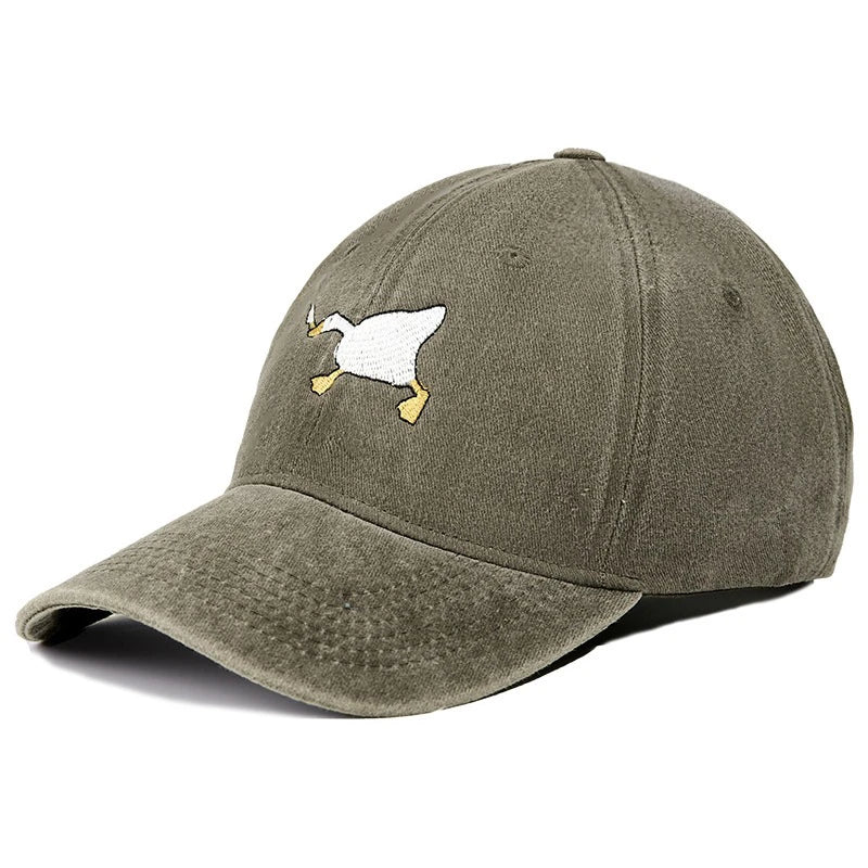 Goose Pattern Embroidered Casual Baseball Cap