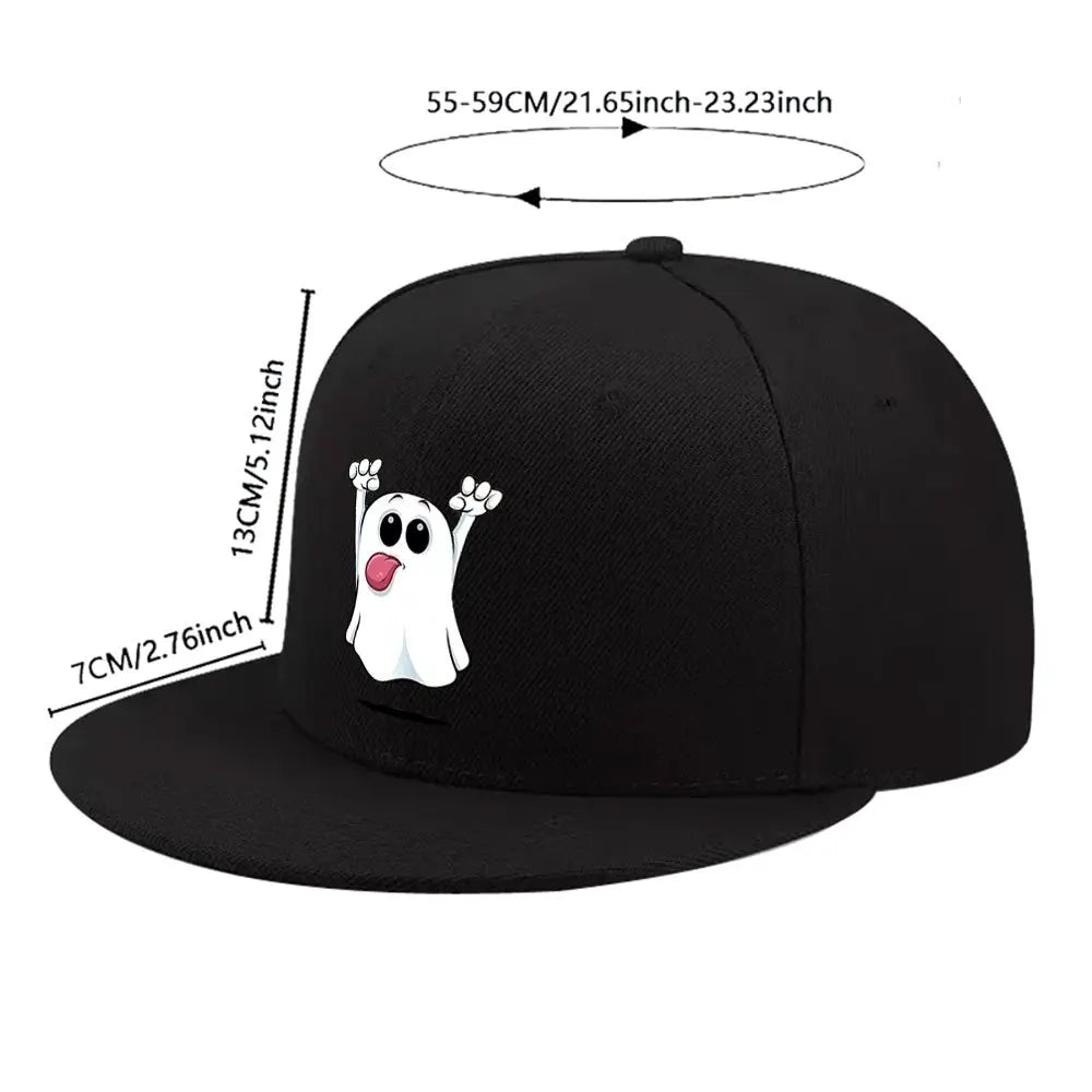 Funny Cartoon Ghost Snapback Cap