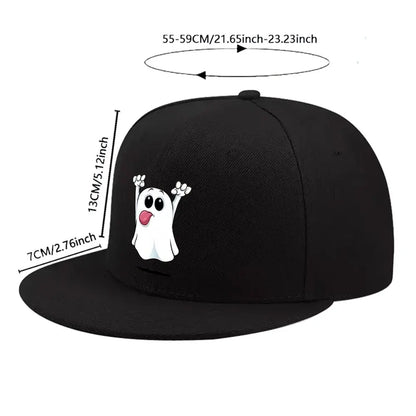 Funny Cartoon Ghost Snapback Cap