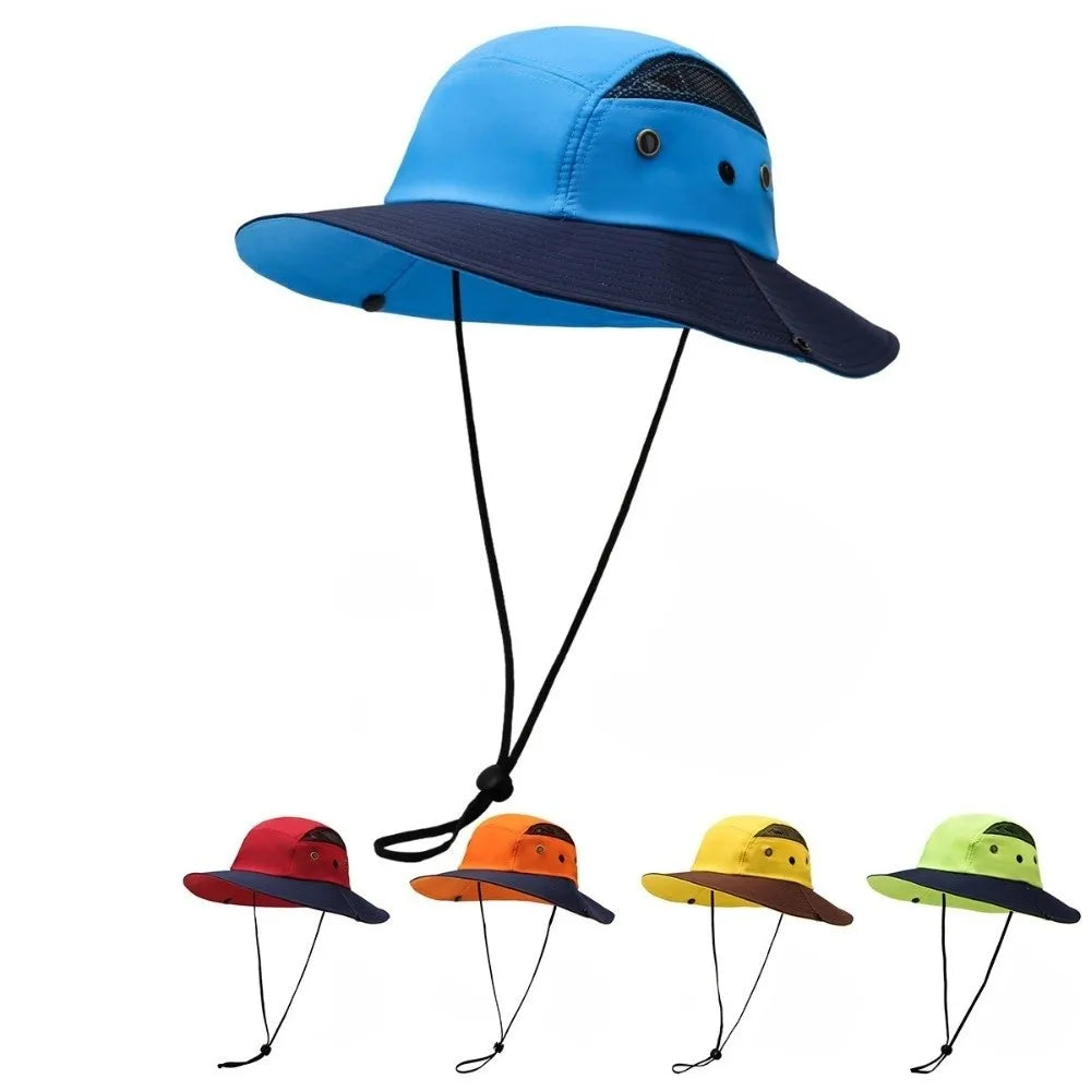 Foldable Wide Brim Quick-Dry UV Protection Bucket Hat