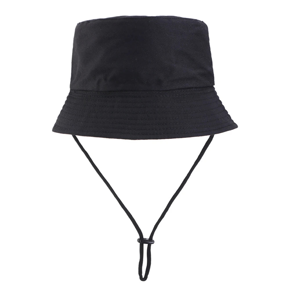 Kids Bucket Hat Summer Solid Color Fisherman Cap