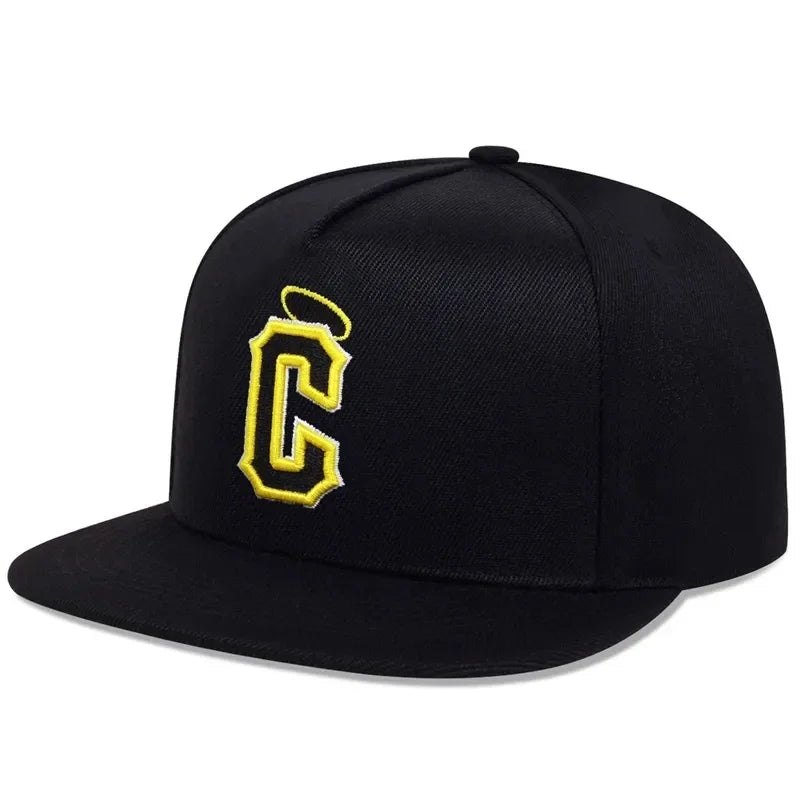 Angel Halo C Letter Embroidered Hip-Hop Snapback Cap