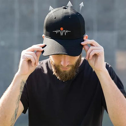 Basketball Heartbeat EKG Pulse Trucker Baseball Cap