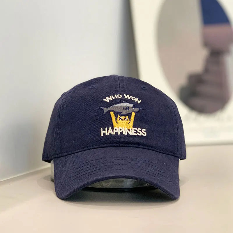 Baseball Cap Women Men Cat Fish Embroidery Snapback Hats