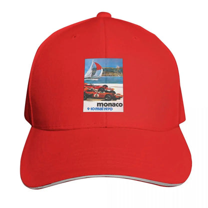 Monaco 1970 Vintage Auto Racing Baseball Cap