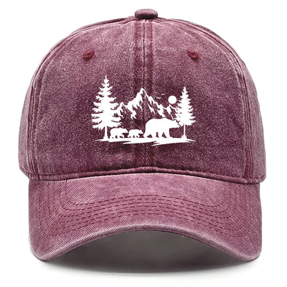 Forest Mountain Vintage Baseball Cap