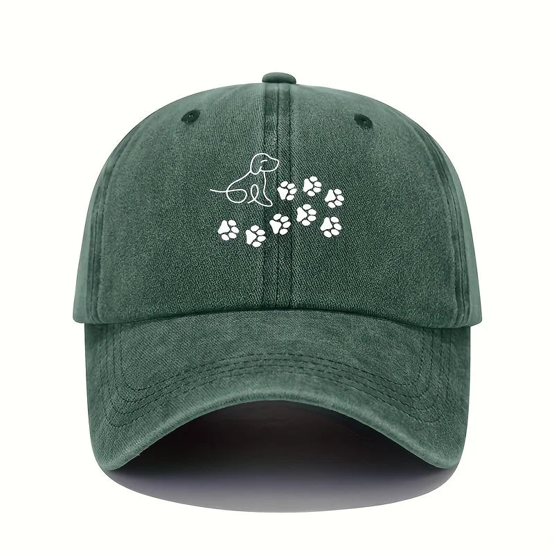Cute Dog Paw Print Baseball Cap