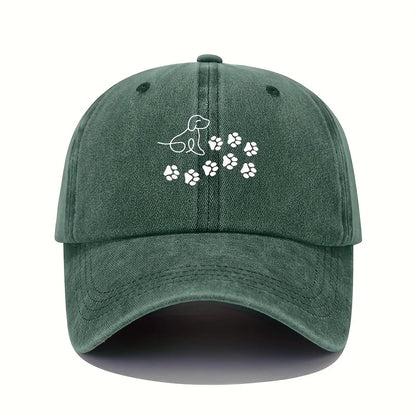 Cute Dog Paw Print Baseball Cap