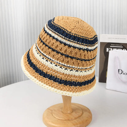 Gradient Striped Beach Fisherman Bucket Hat