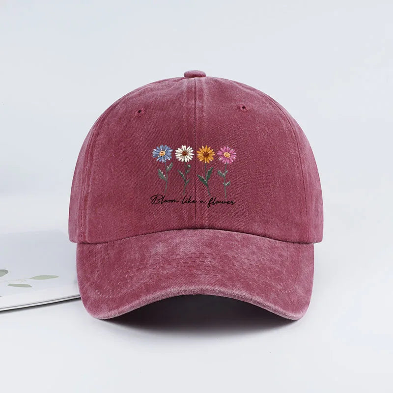 Vintage Daisy Bloom Baseball Cap