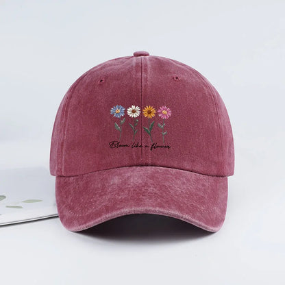 Vintage Daisy Bloom Baseball Cap