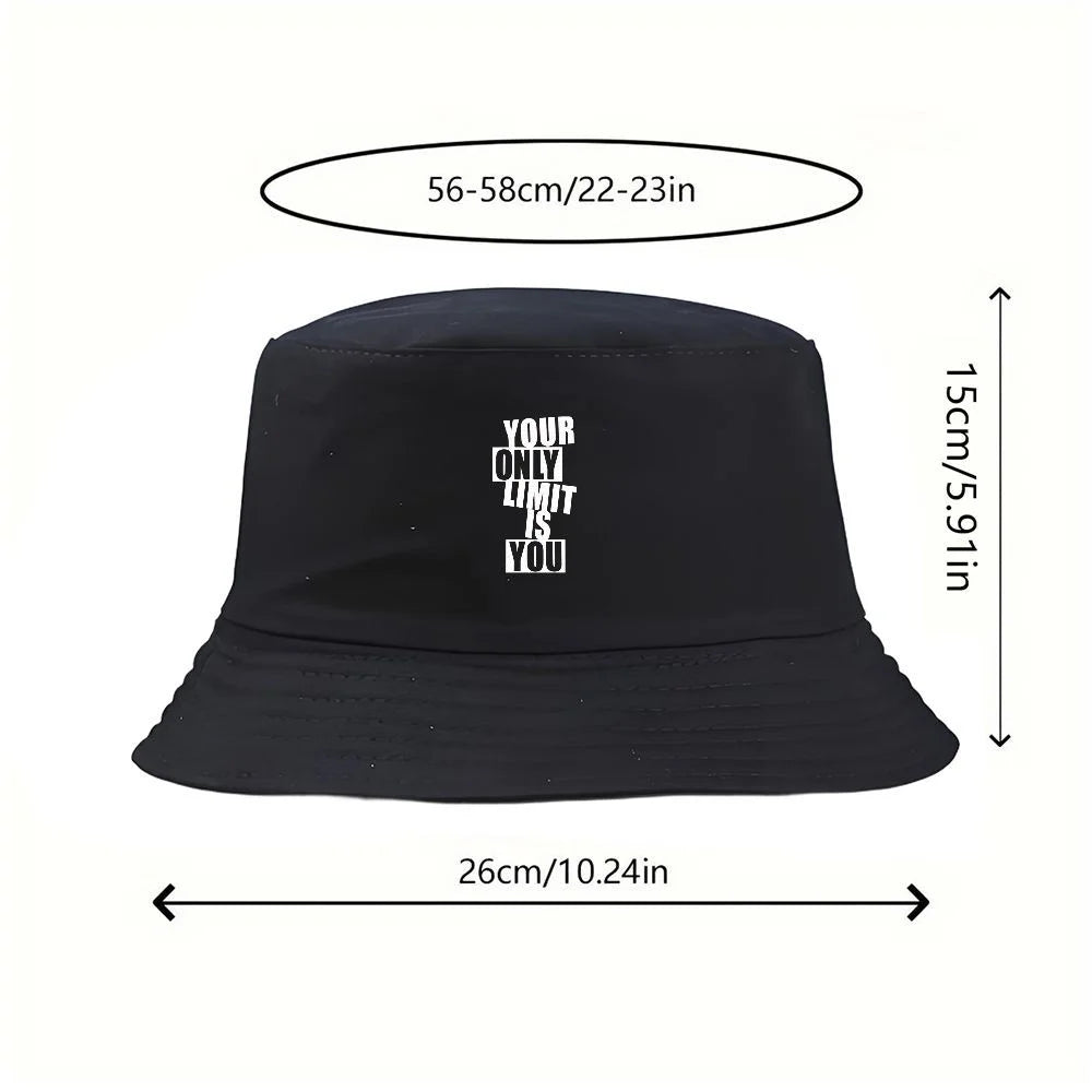 Y2K Vintage Letter Print Cotton Bucket Hat