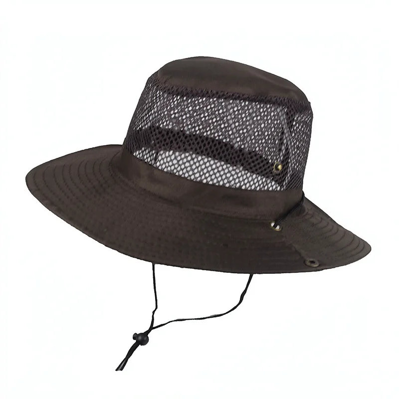 Foldable Mesh Wide Brim Fishing Bucket Hat