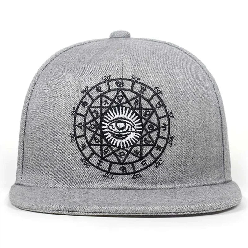 All Seeing Eye Embroidered Hip Hop Snapback Cap