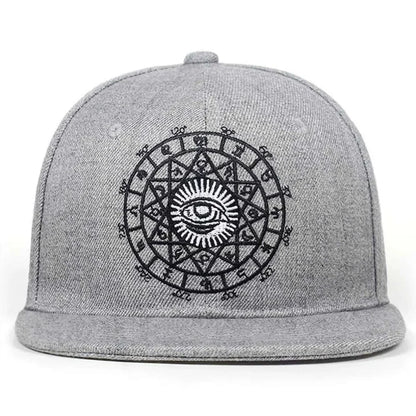 All Seeing Eye Embroidered Hip Hop Snapback Cap