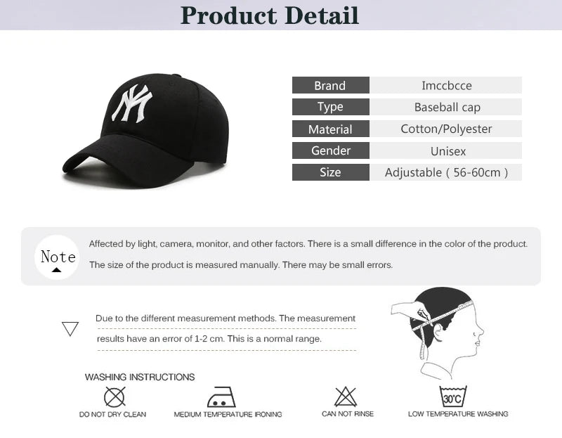Outdoor Sport Letter Embroidered Baseball Caps Men Women Snapback Cap Spring And Summer Fashion Female Hip Hop Visor Sun Hats