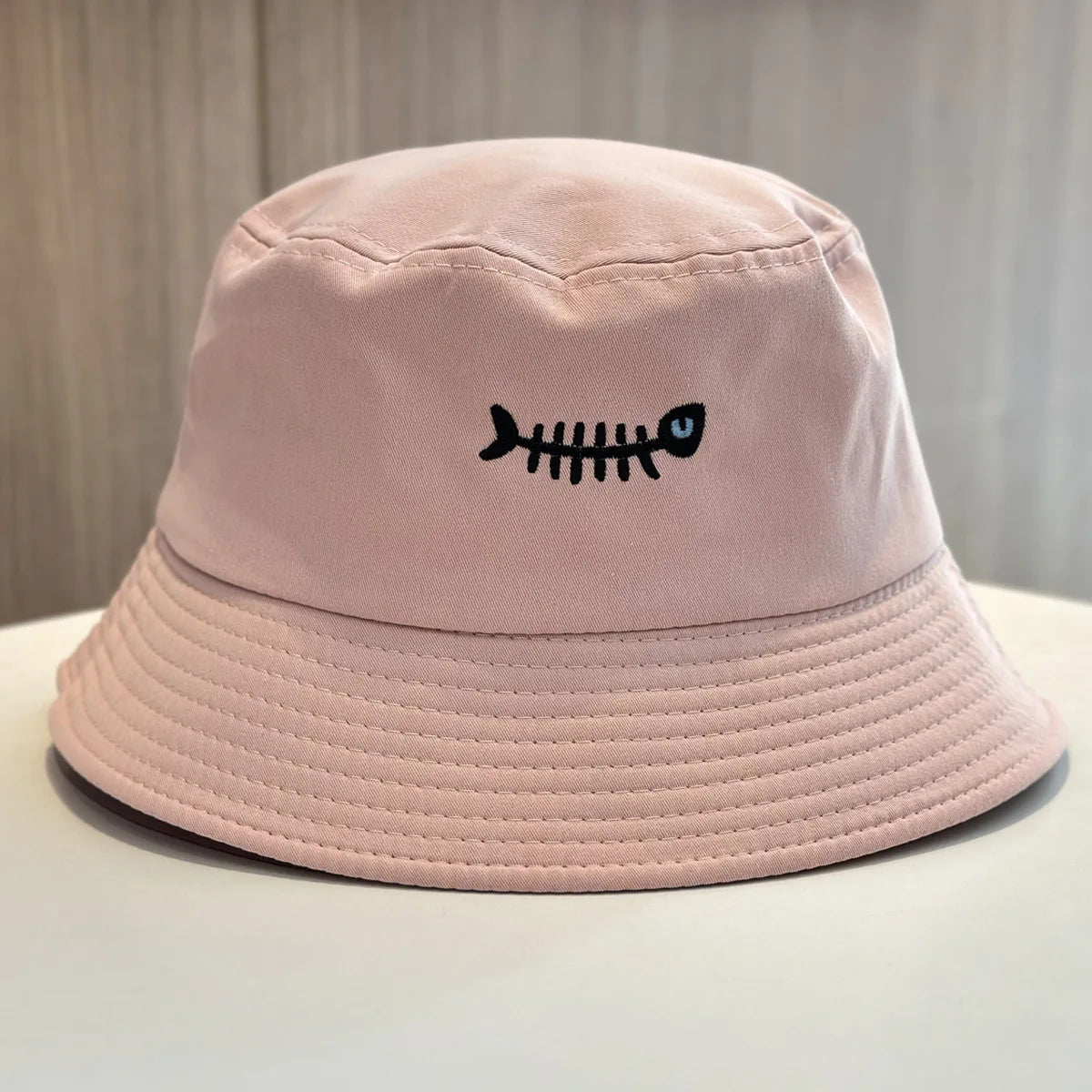 Popular Unisex Summer Bucket Hat For Women Embroidery Fish