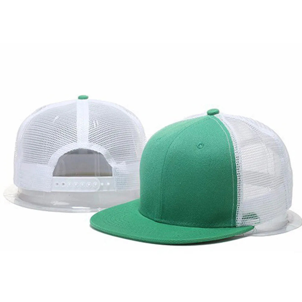 Rivet Embellished Hip-Hop Mesh Visor Snapback Cap