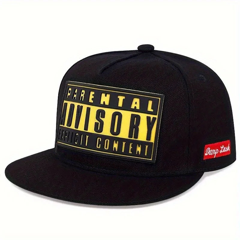 ADVISORY Embroidered Unisex Flat Brim Hip-Hop Snapback Cap