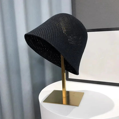 Hat Spring Summer Hollow Thin Folding Bucket Hat