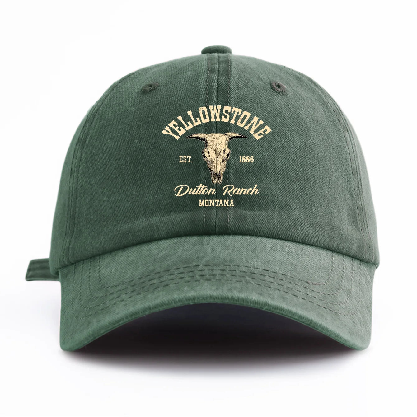 Yellowstone Print Washed Baseball Cap