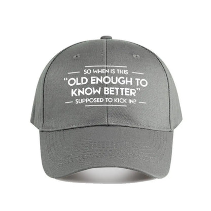 Funny Quote Snapback Baseball Cap