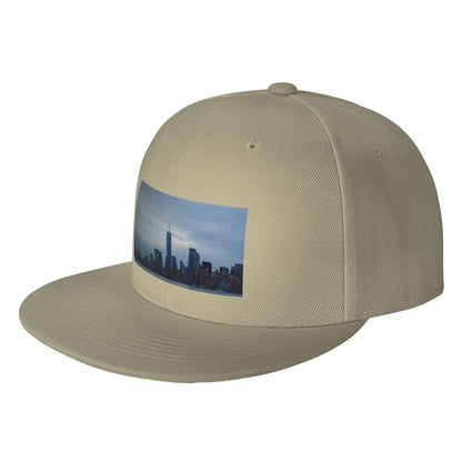 New York Skyline Girlish Style Flat Brim Snapback Cap