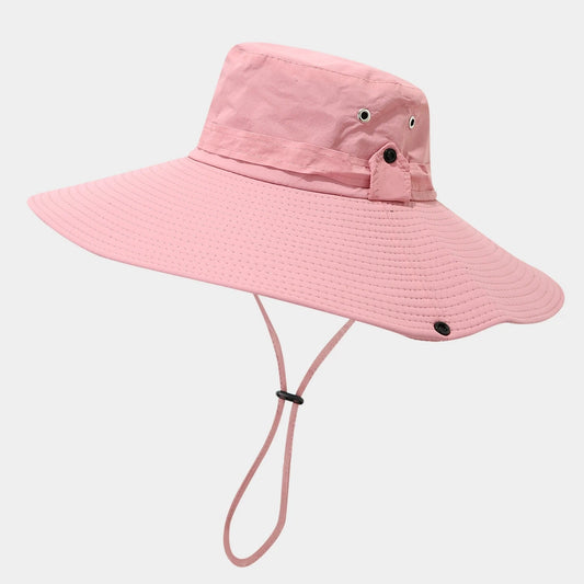 12cm Wide Brim Water-Resistant Quick-Dry Bucket Hat