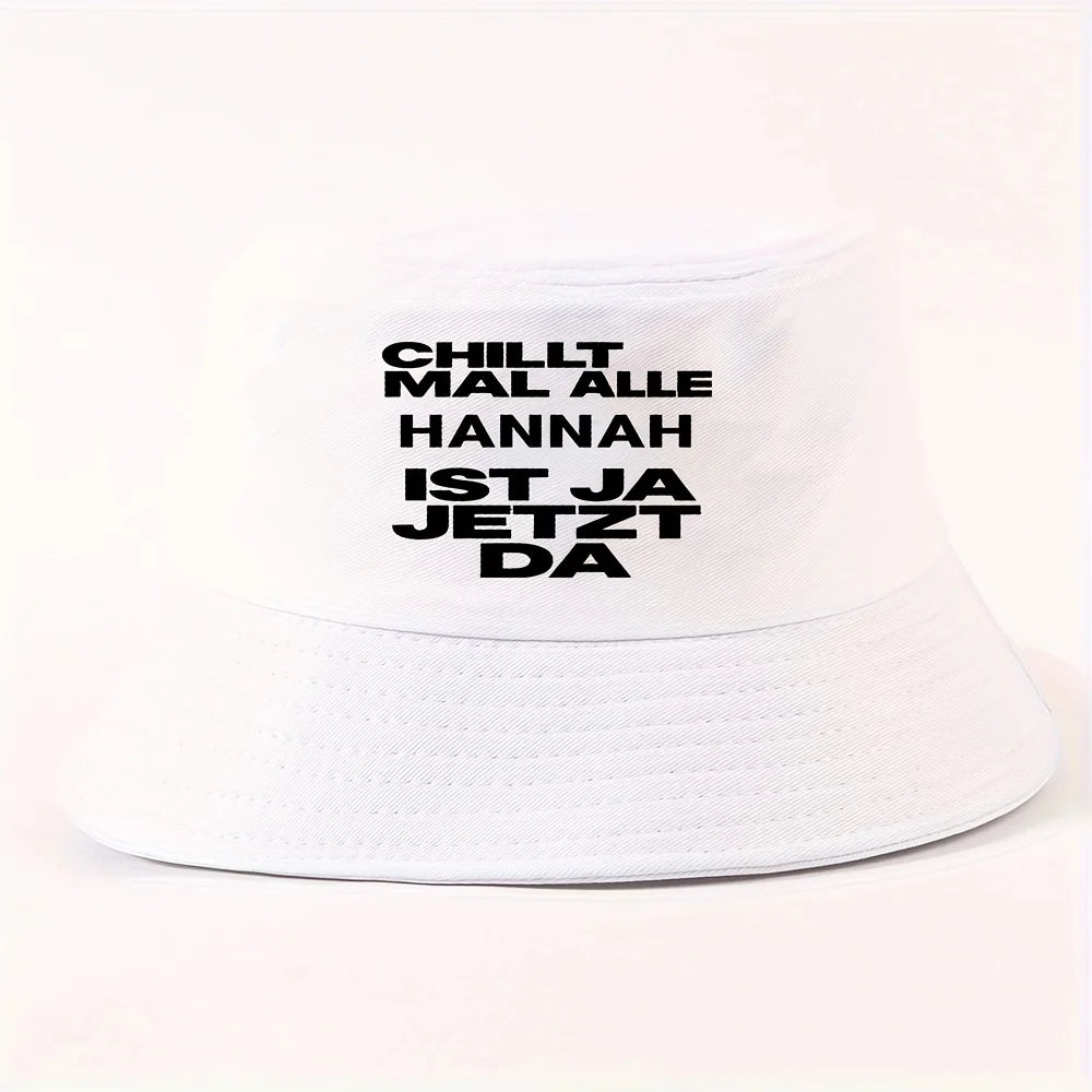 Bold Text Packable Summer Bucket Hat