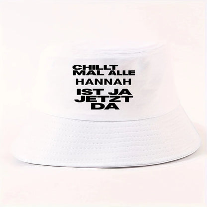 Bold Text Packable Summer Bucket Hat