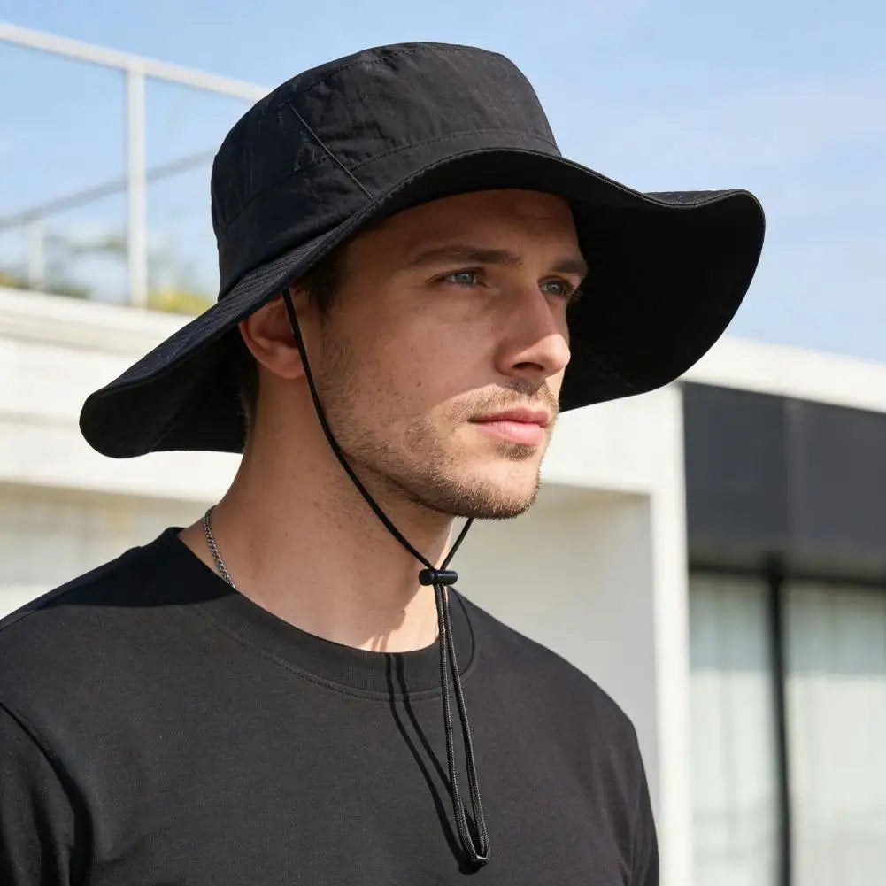 Waterproof Quick-Dry Adjustable Drawstring Bucket Hat