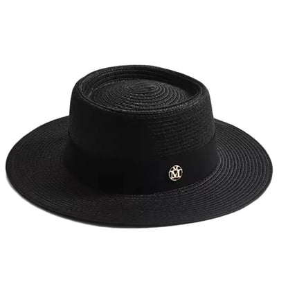 Ribbon Women's Beach Hat Summer Straw Sun Hats Size 56-58cm