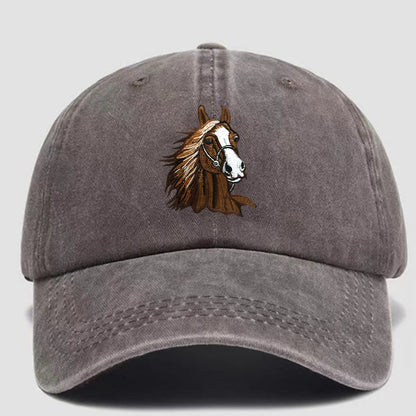 Vintage Horse Pattern Golf Baseball Cap