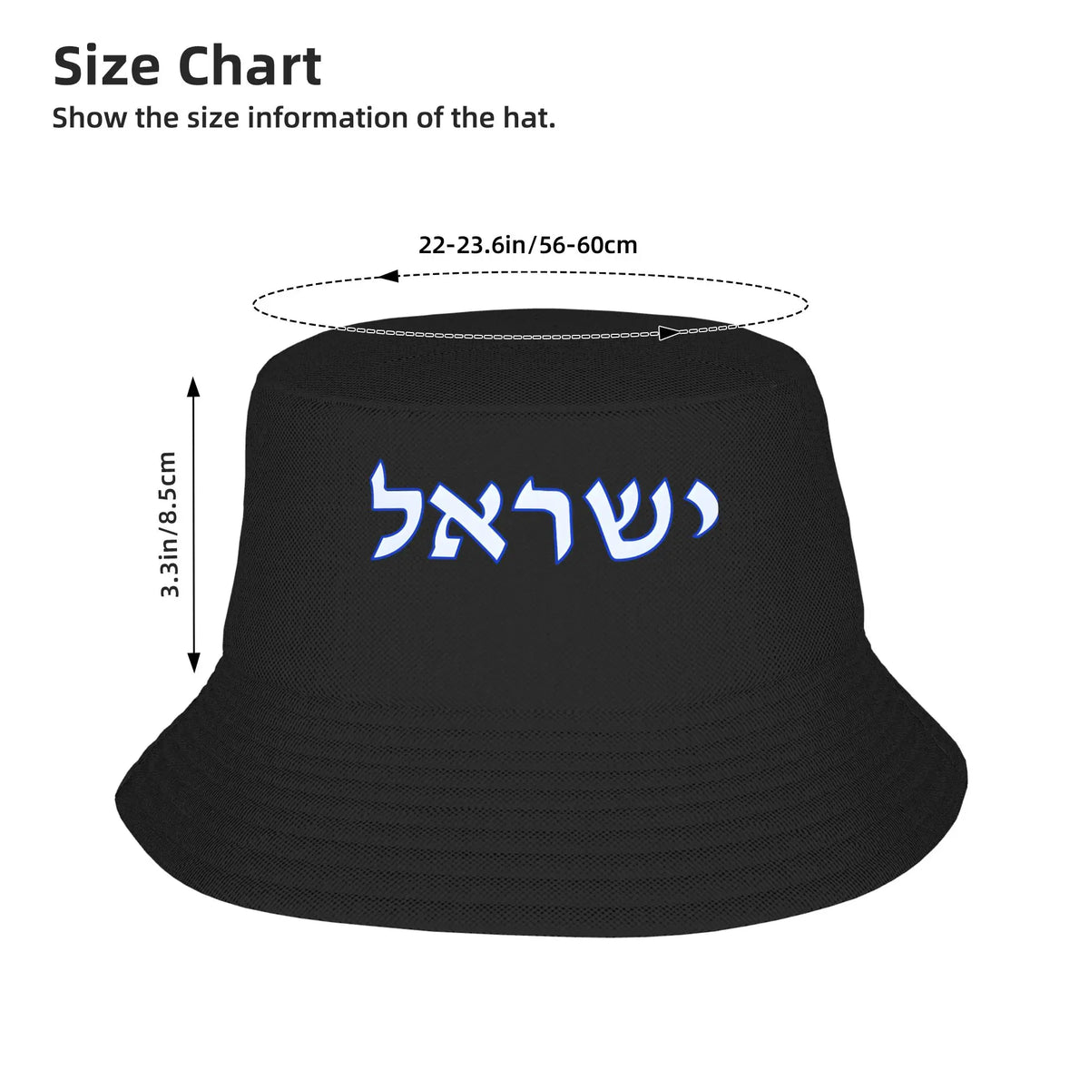 Israel Flag Hawaii Graphic Casual Summer Bucket Hat
