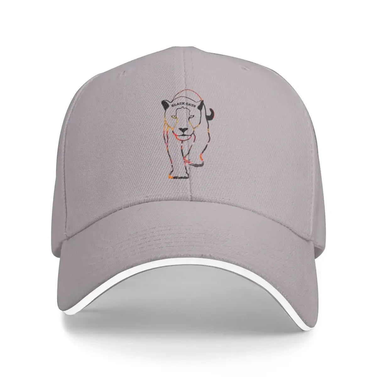 Black Cats Outline Baseball Cap